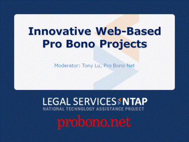 Innovative Web-Based Pro Bono Projects Screenshot